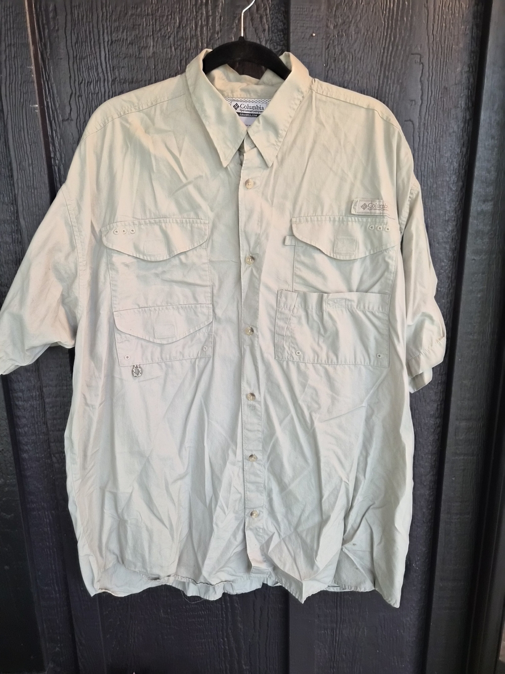 Columbia Men’s Short Sleeve Fishing Shirt - Light Sage